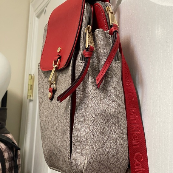 Calvin Klein Red and Gray Backpack main image 8